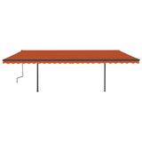 Vidaxl Luifel Automatik mit LED- und Windsensor 6x3 m orange und braun