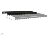 VidaXL Manuell ausziehbare Markise mit Pfosten 4x3,5 m Anthrazit
