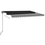 VidaXL Manuell ausziehbare Markise mit LED 4x3,5 m Anthrazit