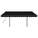 VidaXL Manuell ausziehbare Markise mit LED 4,5x3,5 m Anthrazit
