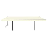 Vidaxl luifel exponierbar mit Posts 6x3,5 M cremefarben -colored