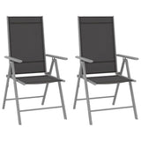 Vidaxl 3-delige bistroset aluminium en textileen zilverkleurig