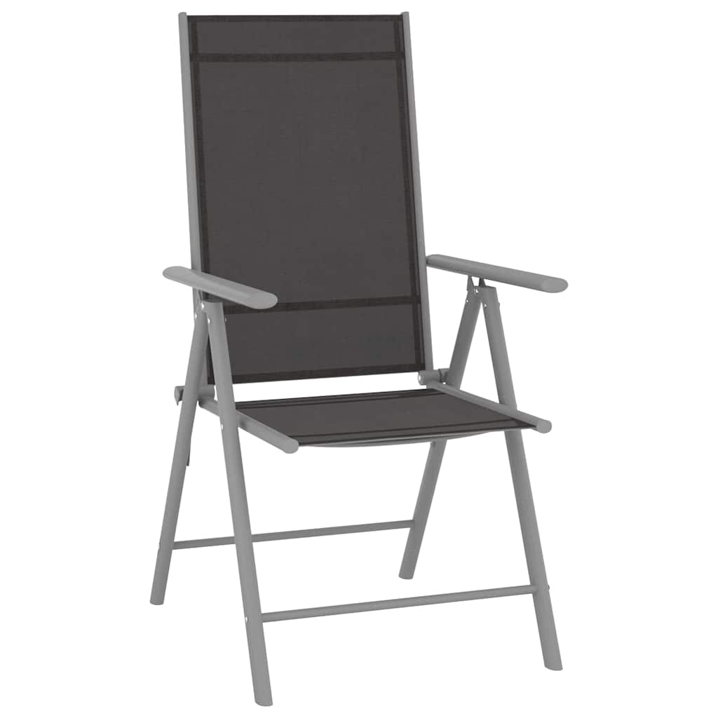 Vidaxl 3-delige bistroset aluminium en textileen zilverkleurig