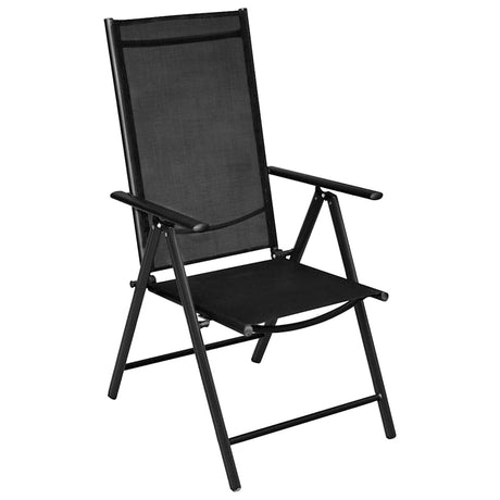 Vidaxl 5-delige tuinset aluminium en textileen zwart