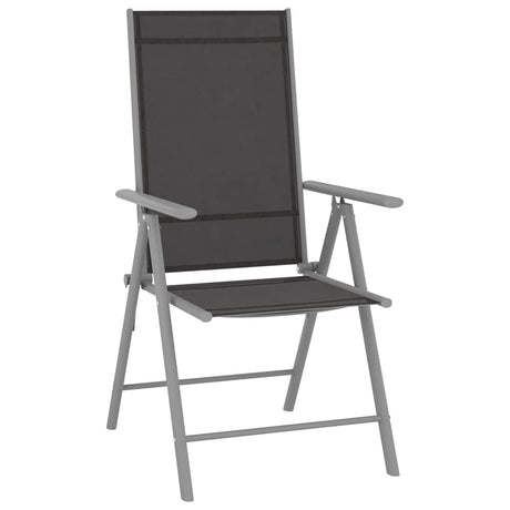 Vidaxl 5-delige tuinset aluminium en textileen zilverkleurig