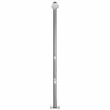 Vidaxl Outdoor -Dusche mit brauner Basis 220 cm Edelstahl