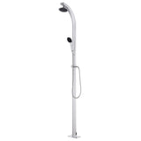 Vidaxl outdoor shower with gray base 220 cm aluminum