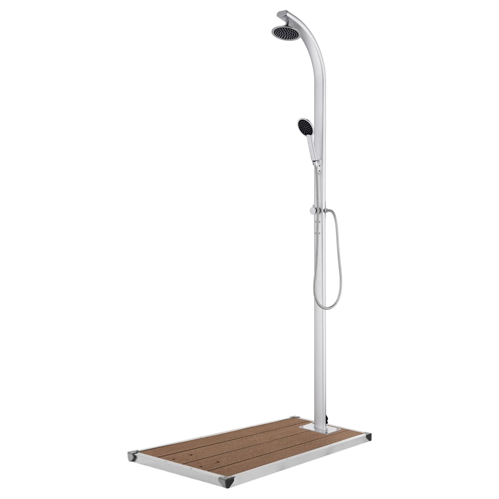 Vidaxl utedusj med brun base 220 cm aluminium