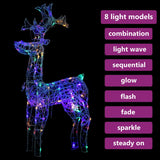 Vidaxl Weihnachtsdekorationen Rentier 90 LEDs 60x16x100 cm Acrylic