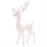 Vidaxl Weihnachtsdekorationen Rentier 140 LEDs 120 cm Acryl warmes Weiß