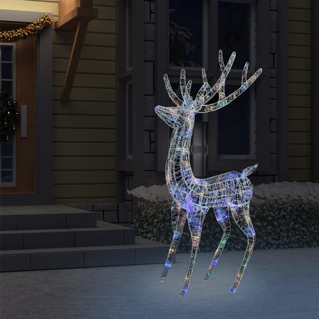 Vidaxl Weihnachtsdekoration Rentier 250 LEDs mehrfarbig 180 cm Acryl