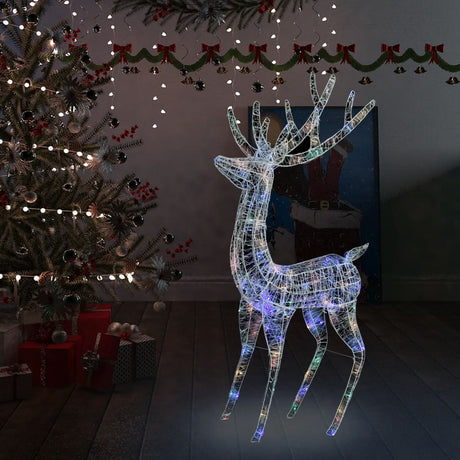 Vidaxl Weihnachtsdekoration Rentier 250 LEDs mehrfarbig 180 cm Acryl
