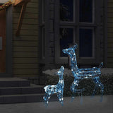 Vidaxl Weihnachtsdekorationen Rentierfamilie 160 LEDs Kalt weiße Acryl