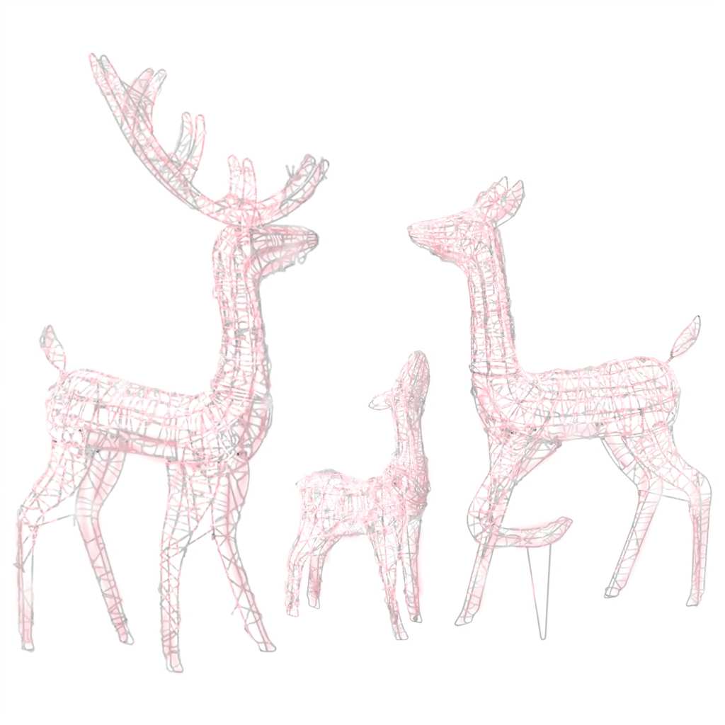 Vidaxl Christmas decorations Reindeer family 300 LEDs warm white acrylic