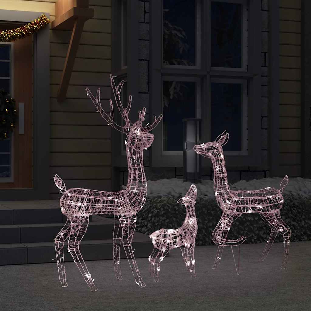 Vidaxl Christmas decorations Reindeer family 300 LEDs warm white acrylic