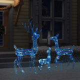 Vidaxl Weihnachtsdekorationen Rentierfamilie 300 LEDs Blaues Acryl