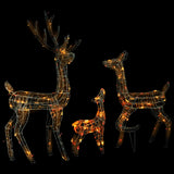 Vidaxl Weihnachtsdekorationen Rentierfamilie 300 LEDs Multi -gefährter Acryl