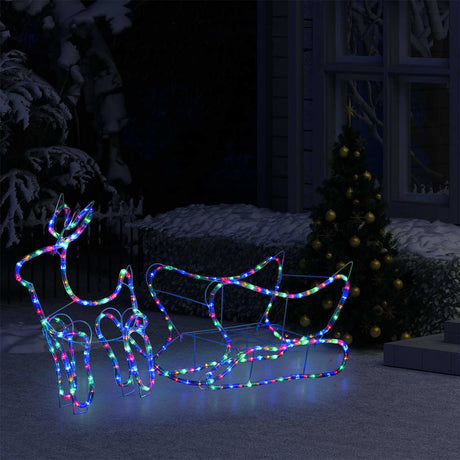 VIDAXL Weihnachtsdekoration Rentier und Hülsen 252 LEDs