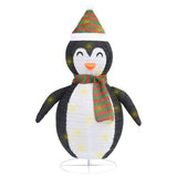 Vidaxl Božični Penguin Decorative LED 90 cm luksuzna tkanina