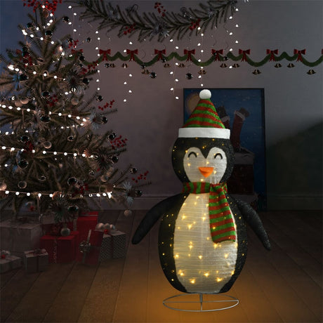 VIDAXL Weihnachtsfinguin Dekorative LED 120 cm Luxus Stoff