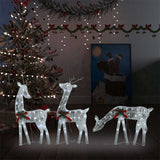 Vidaxl Reindeer Familia Navidad Cold Blanco 270x7x90 CM Mesh White