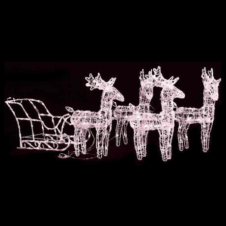 VIDAXL -Weihnachtsdekoration Rentiere und Sled 280x28x55 cm Acrylic