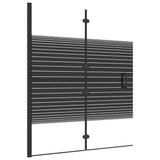 Vidaxl Duschgehäuse zusammenklappbar 120 x 140 cm ESG Schwarz