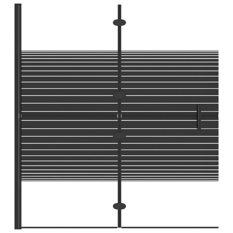 Vidaxl Duschgehäuse zusammenklappbar 120 x 140 cm ESG Schwarz