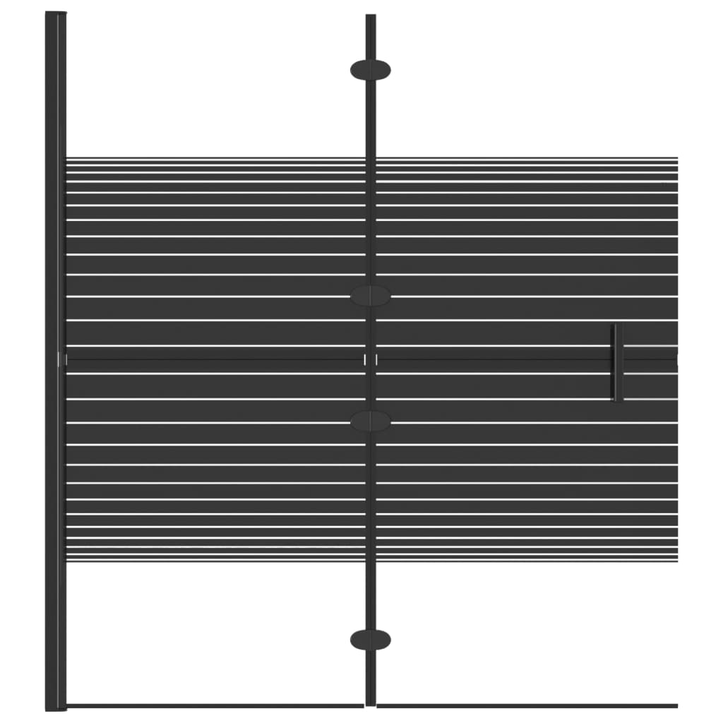 Vidaxl dusjkabinett sammenleggbar 120x140 cm esg svart