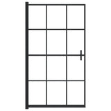 Vidaxl Duschwand 80x140 cm ESG Schwarz