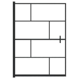 Vidaxl Duschwand 100x140 cm ESG Schwarz