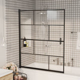 Vidaxl shower wall 116x140 cm ESG black