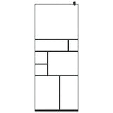 Vidaxl Walk-In duschvägg 80x195 cm ESG-GLAS transparent och svart