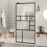 Vidaxl Walk-in Duschwand 80x195 cm ESG-Glas transparent und schwarz
