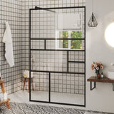 Vidaxl Walk-In Shower Wall 100x195 cm ESG-Glas trasparente e nero