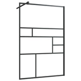 Vidaxl Walk-In duschvägg 115x195 cm ESG-GLAS transparent och svart