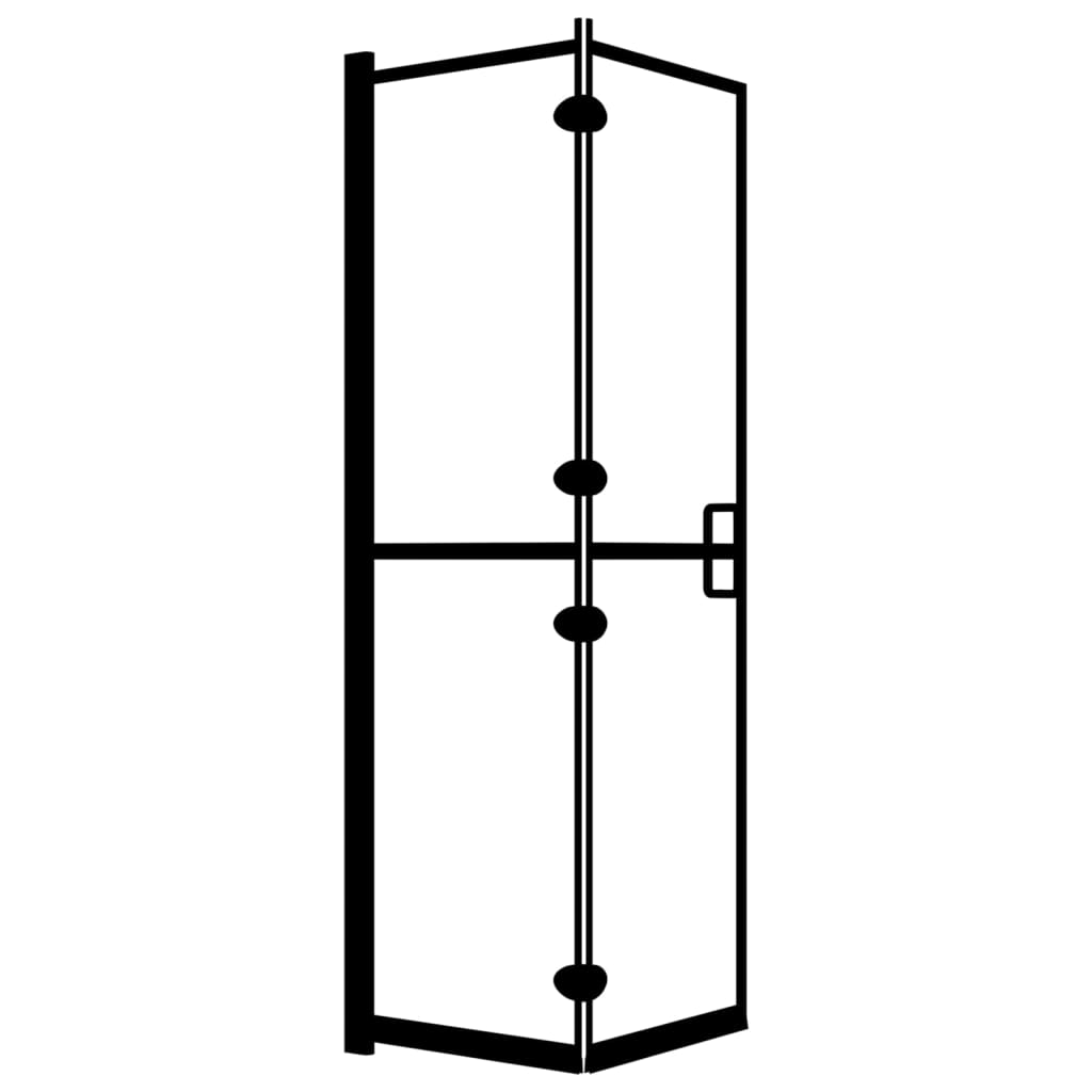 VIDAXL tuš zaloga 100x140 cm esg črna