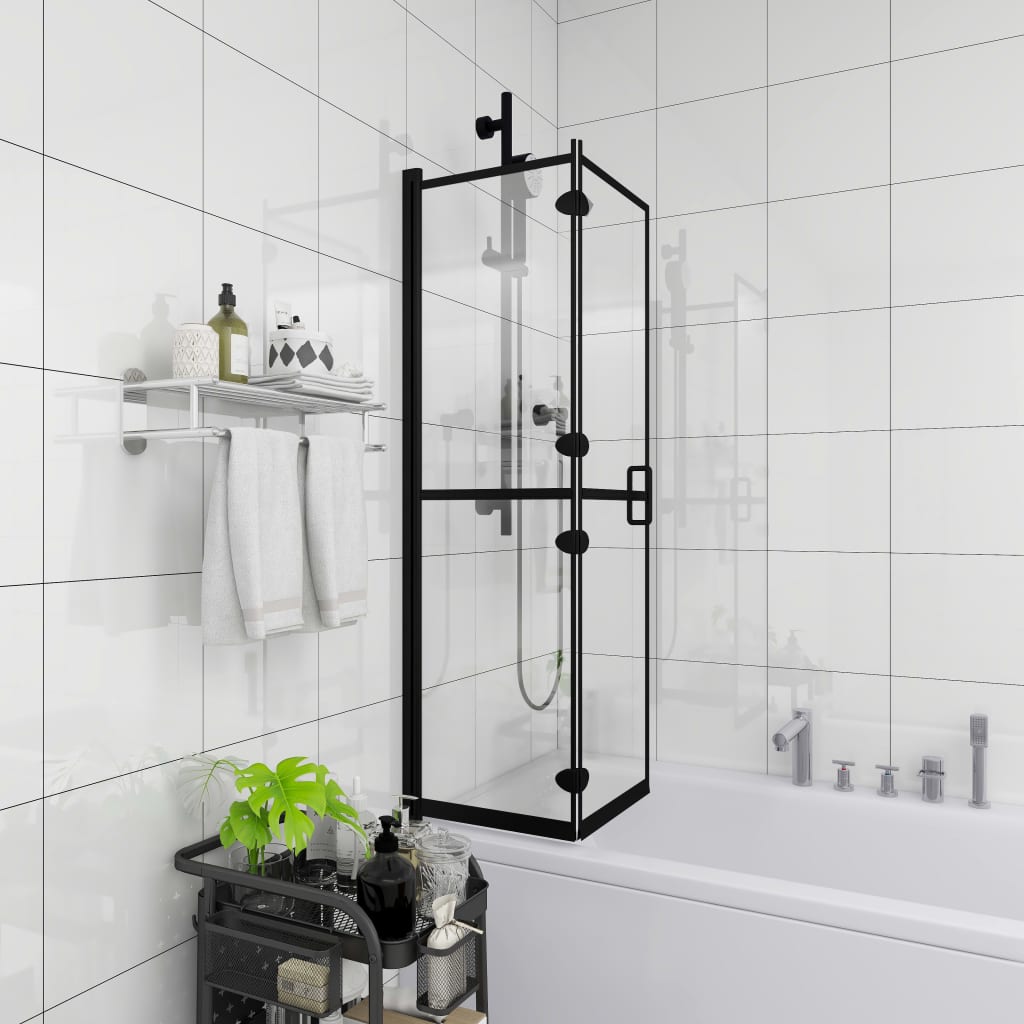 Enceinte de douche vidaxl 100x140 cm ESG noir