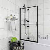 Vidaxl Duschgehäuse zusammenklappbar 120 x 140 cm ESG Schwarz
