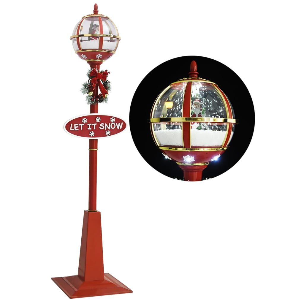 Vidaxl Straat lamp with Santa Led 175 cm