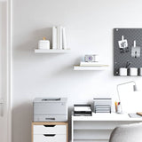 Vidaxl wandschappen 2 st zwevend 40x23x3,8 cm mdf eikenkleurig en wit