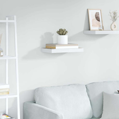 Vidaxl wandschap zwevend 50x23x3,8 cm mdf eikenkleurig en wit