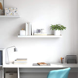 Vidaxl wandschap zwevend 80x23,5x3,8 cm mdf eikenkleurig en wit