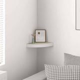 Vidaxl hoekwandschap 25x25x3,8 cm mdf eikenkleurig en wit