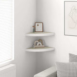 Vidaxl hoekwandschappen 2 st 35x35x3,8 cm mdf eikenkleurig en wit