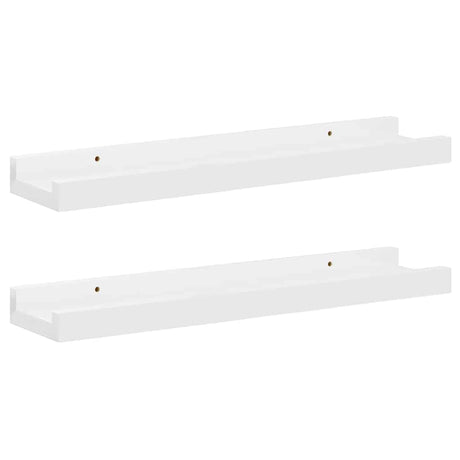 Vidaxl wandschappen 2 st 40x9x3 cm hoogglans wit