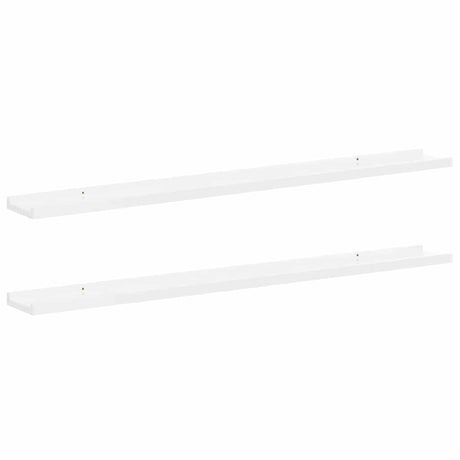 Vidaxl wandschappen 2 st 100x9x3 cm hoogglans wit