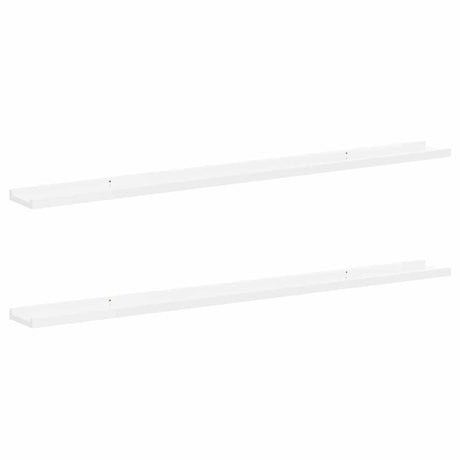Vidaxl wandschappen 2 st 115x9x3 cm hoogglans wit