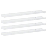 Vidaxl wandschappen 4 st 80x9x3 cm hoogglans wit
