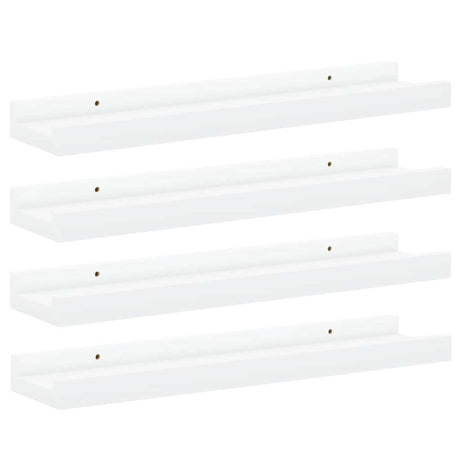 Vidaxl wandschappen 4 st 40x9x3 cm wit
